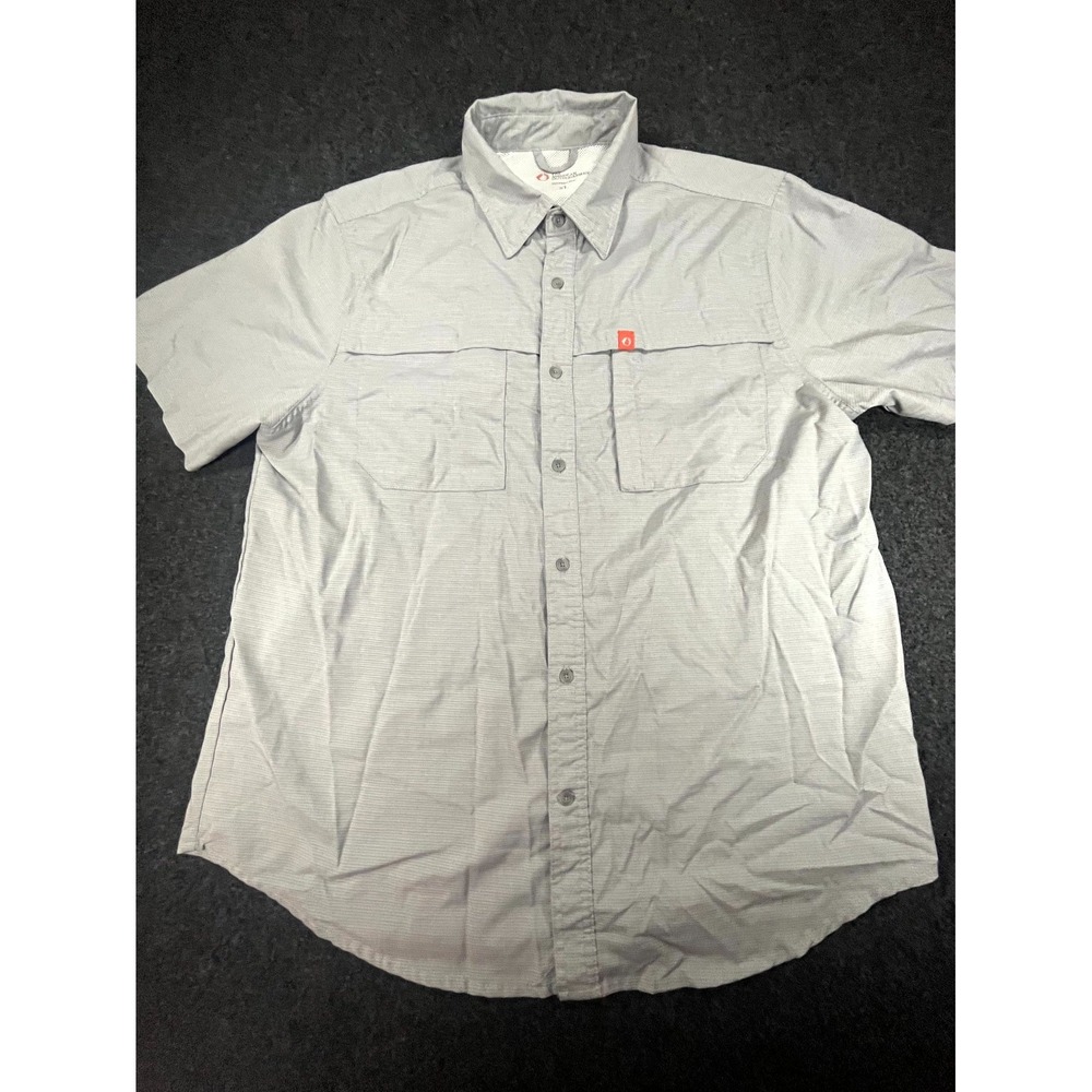 The American Outdoorsman Guide Shirt Men's XL Gray Mesh Lined Collared Button Up